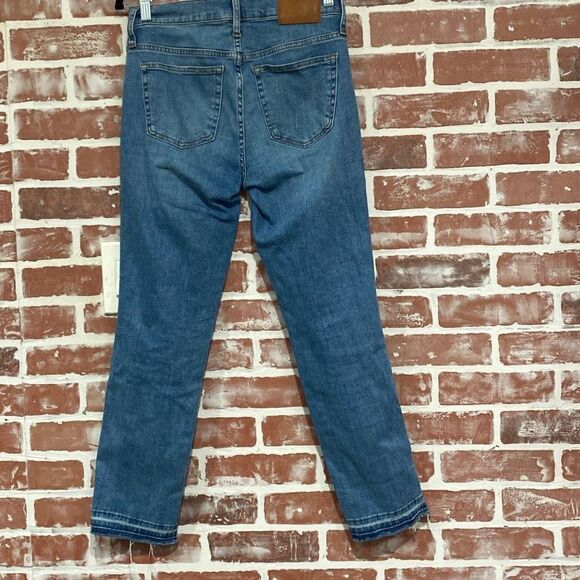J.Crew Women AB277 High Waisted Vintage Straight Ankle Denim Jeans Size 25/ 0 - Picture 2 of 8